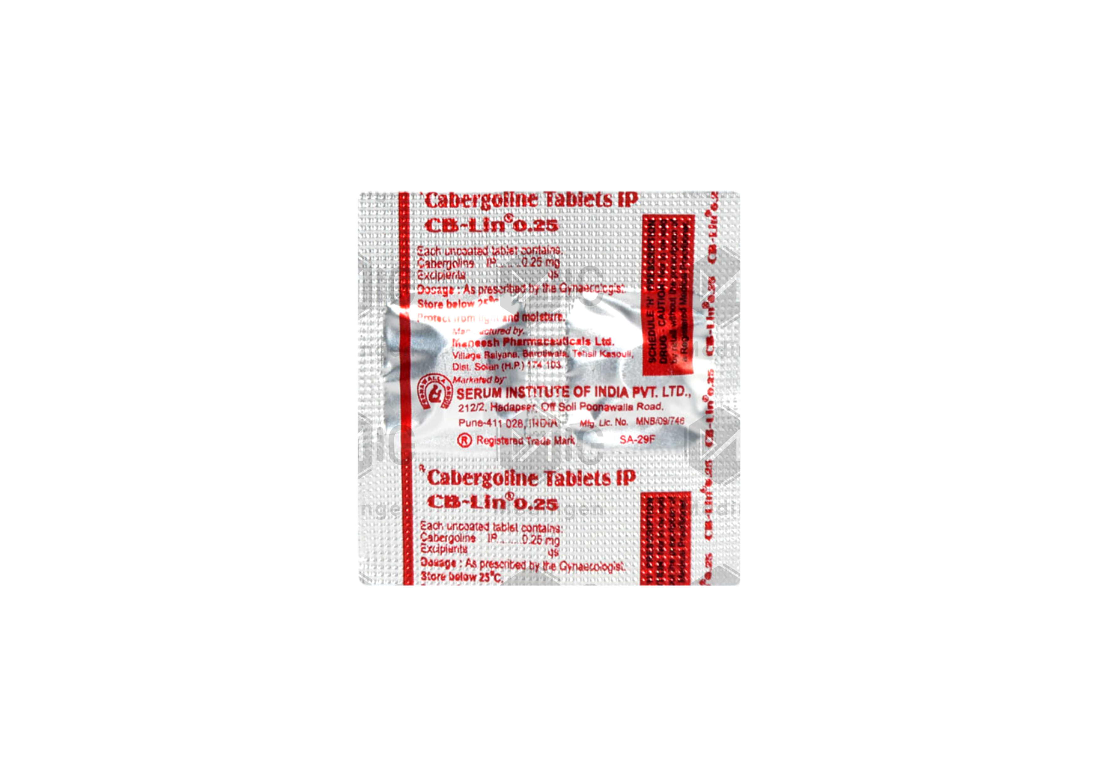 CB LIN 0.25MG